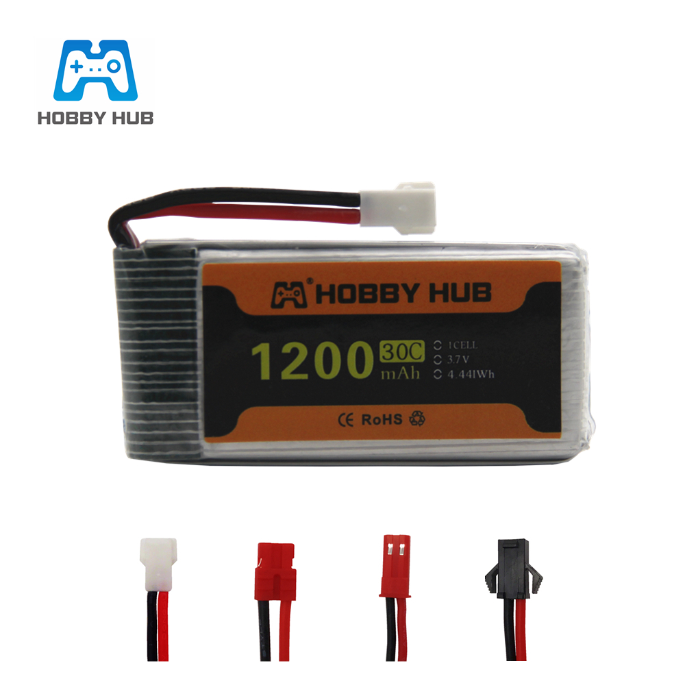 Rc Hobby Hub - 3.7V 1200 MAh 30C LiPo Pin