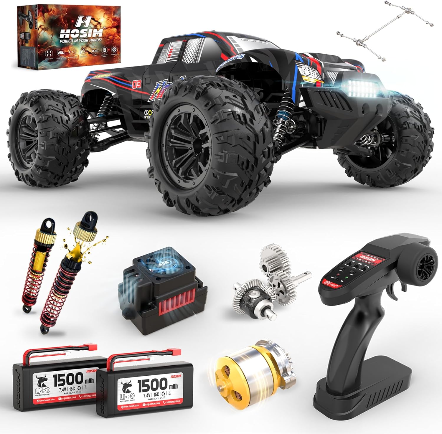 60+ KMH Brushless RC Monster T - đánh giá và giá Rc Hobby Grade Monster Truck