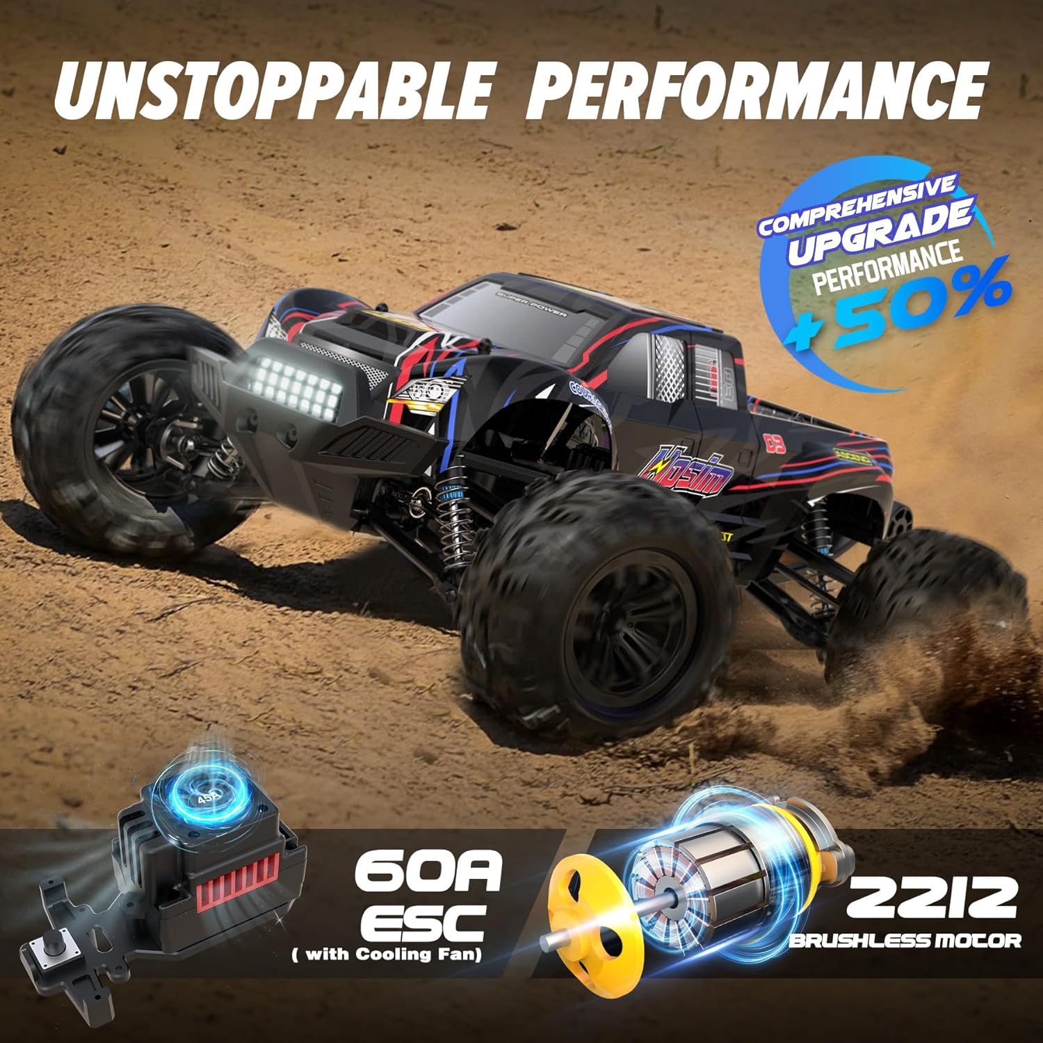 60+ KMH Brushless RC Monster T - đánh giá và giá Rc Hobby Grade Monster Truck