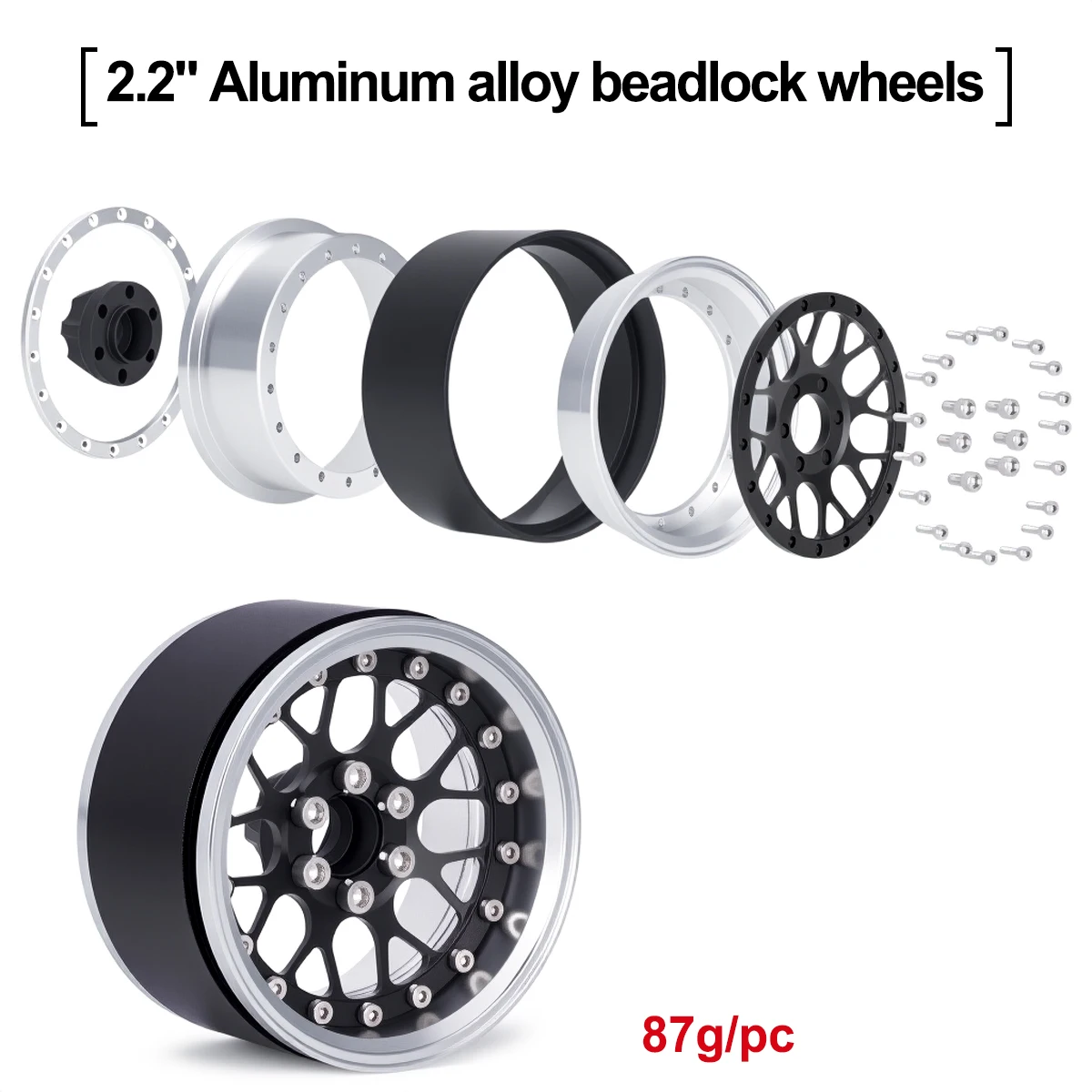 2.2 Inch Aluminum Beadlock Whe - đánh giá và giá Rc Crawler 4X4