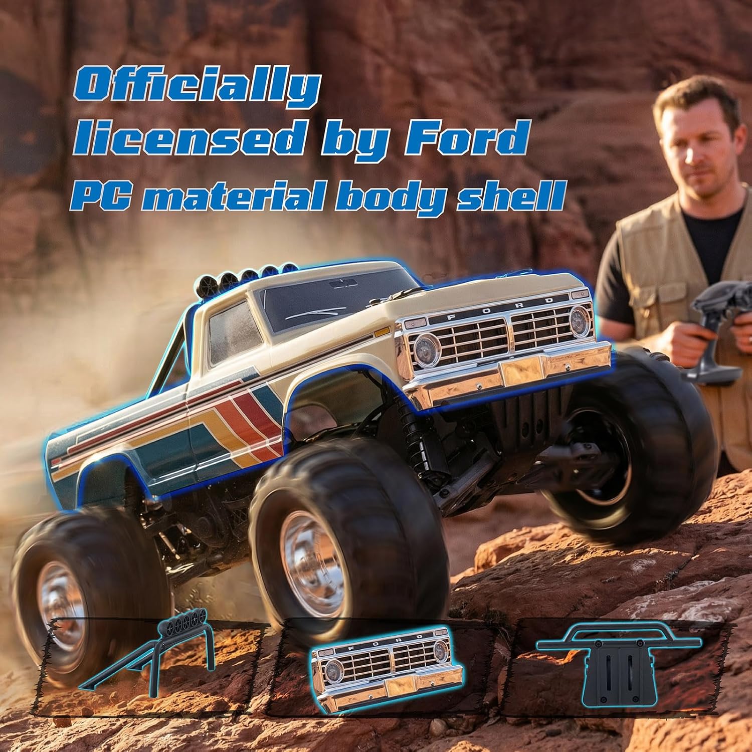 1/10 Ford F-100 Brushless Mons - đánh giá và giá Rc Hobby Grade Monster Truck